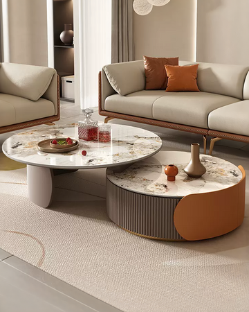 Audrey Nesting Coffee Table, Sintered Stone