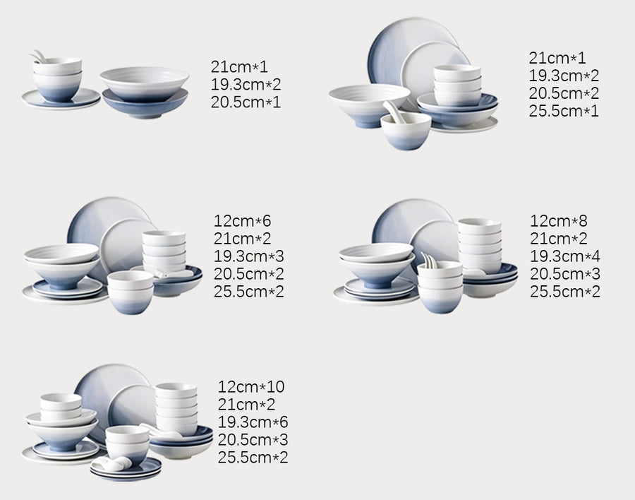 Aurora Dinner Set, Gradient