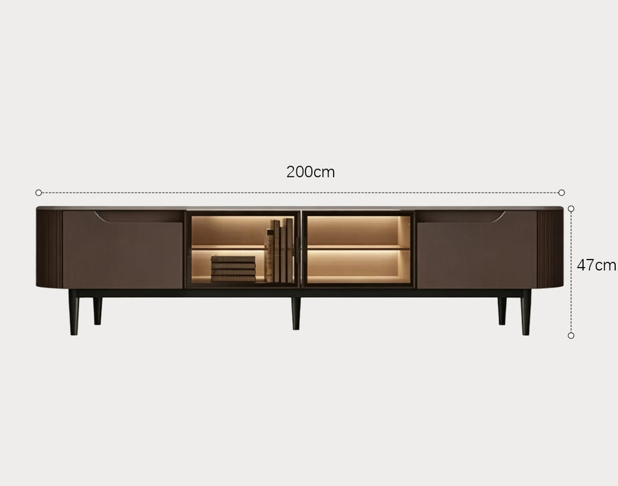Avery Nesting Coffee Table Set, Round, with Storage, Glass