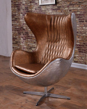 Fawkes Aviator Office Chair, Aluminium Shell