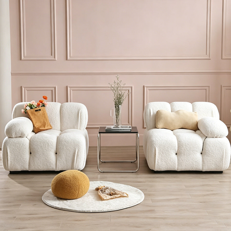 Modern small two seater sofa product view for UK living room