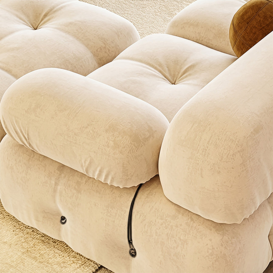B&B Camaleonda Style Two Seater Modular Sofa, Velvet, Clearance