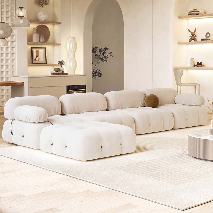 B&B Camaleonda Style Two Seater Modular Sofa, Velvet, Clearance