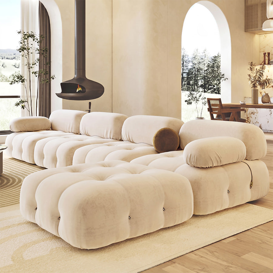 B&B Camaleonda Style Two Seater Modular Sofa, Velvet, Clearance