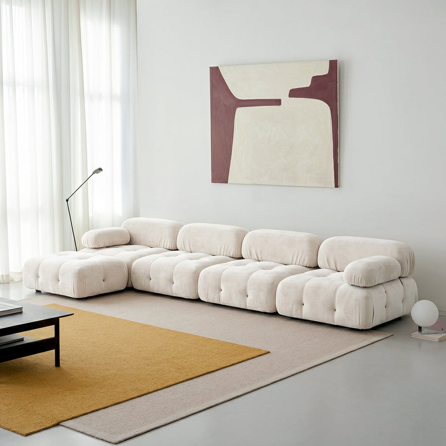 B&B Camaleonda Style Three Seater Corner Sofa side view showing sofa proportions