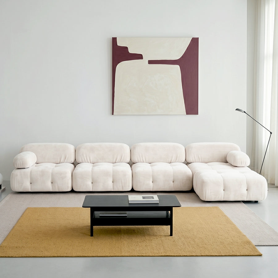 B&B Camaleonda Style Three Seater Corner Sofa close-up detail and upholstery finish