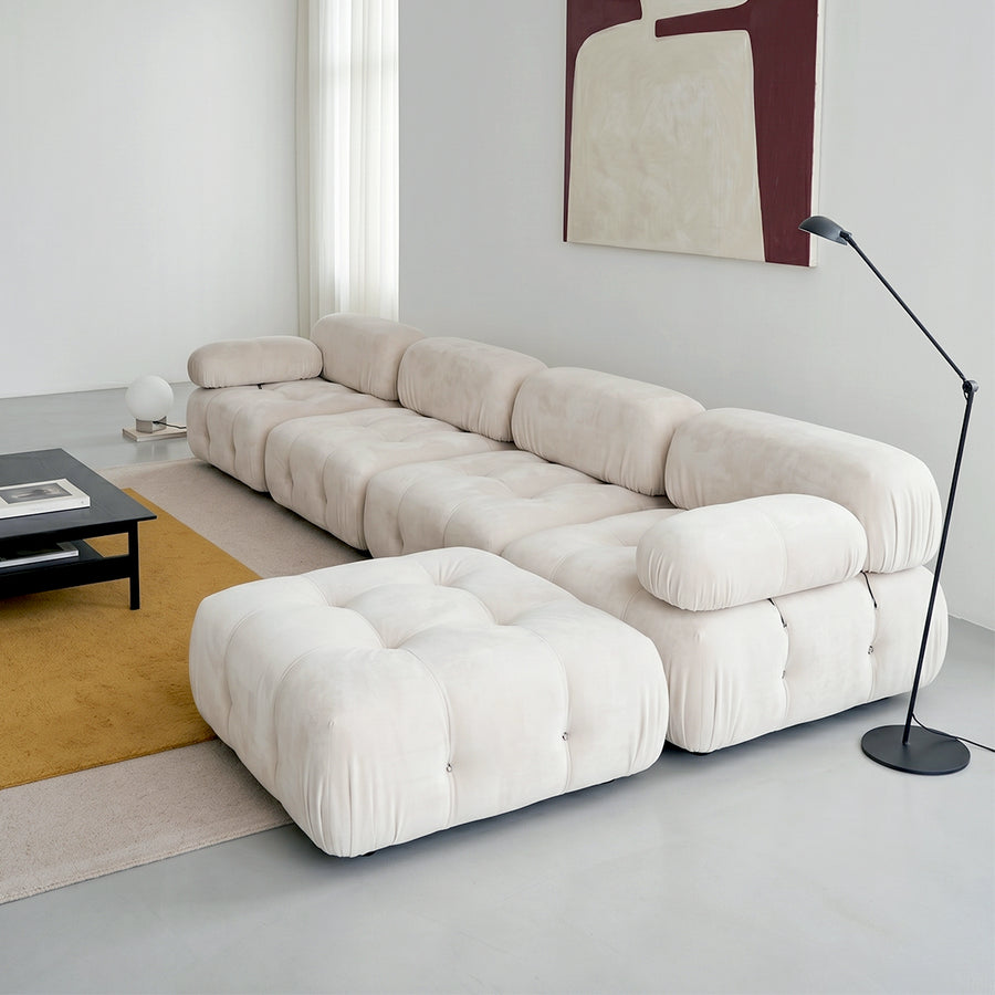 B&B Camaleonda Style Three Seater Corner Sofa room setting with designer sofa styling