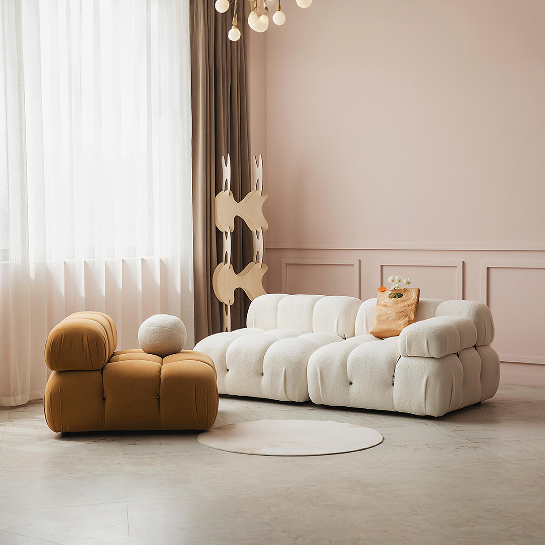 B&B Camaleonda Style Three Seater Corner Sofa for modern UK living room