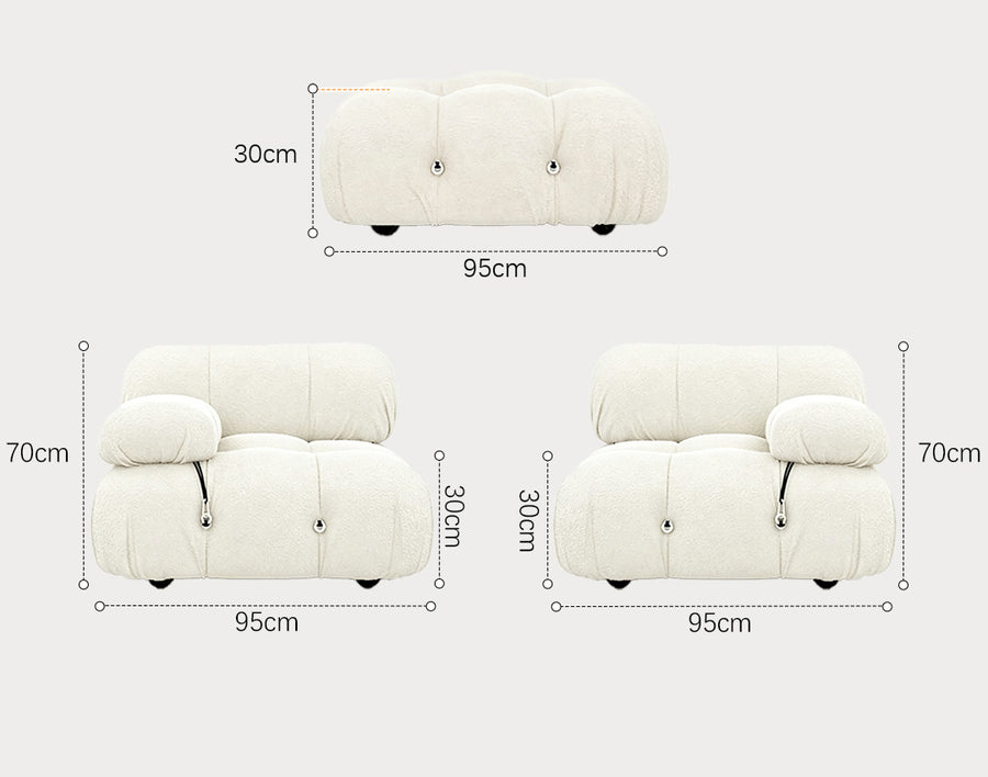 B&B Camaleonda Style Two Seater, Three Seater, Two Seater Corner Sofa, Boucle product image 15
