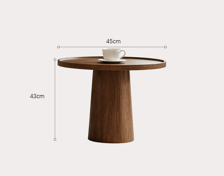 Barakat Travertine Coffee Table Set, Walnut