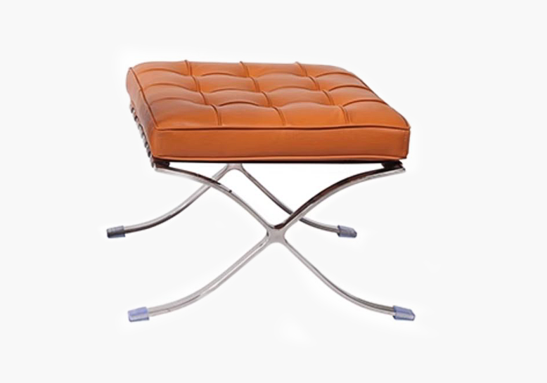 Barcelona Ottoman, Brown styled for footstool