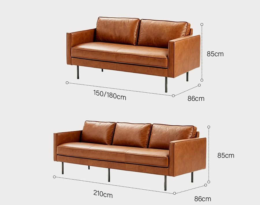Baxter Two Seater, Three Seater Sofa, Real Leather product image 9