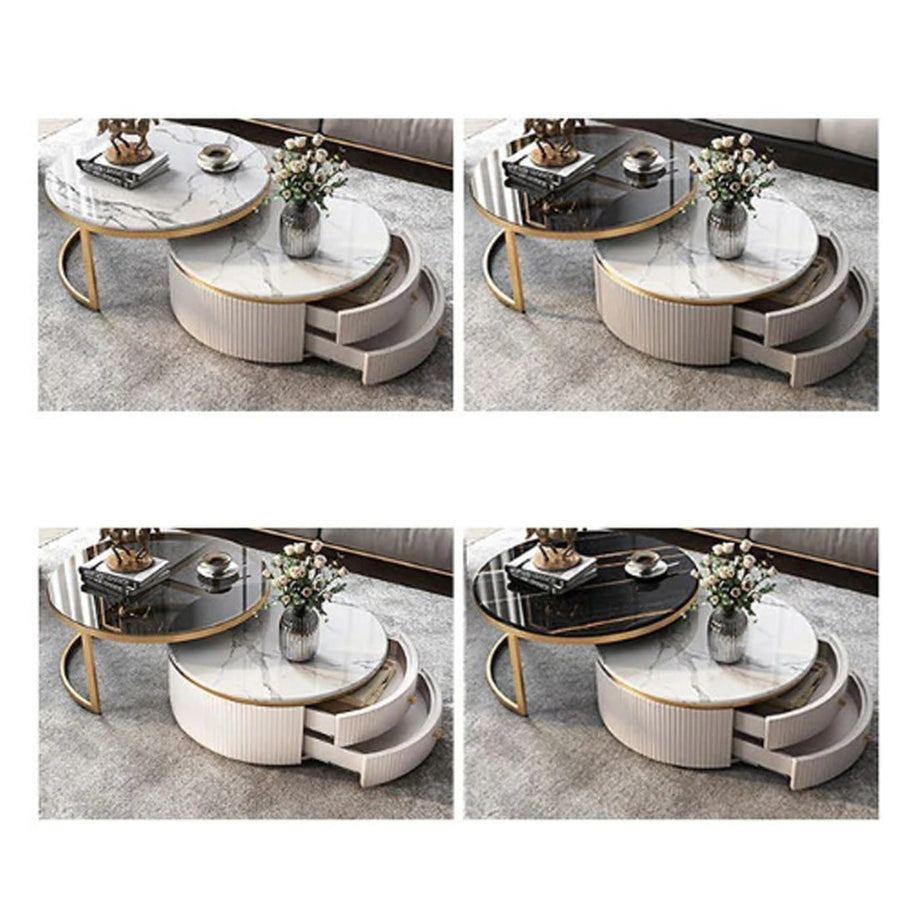 Bell Nesting Coffee Table, Glass - Rit Concept