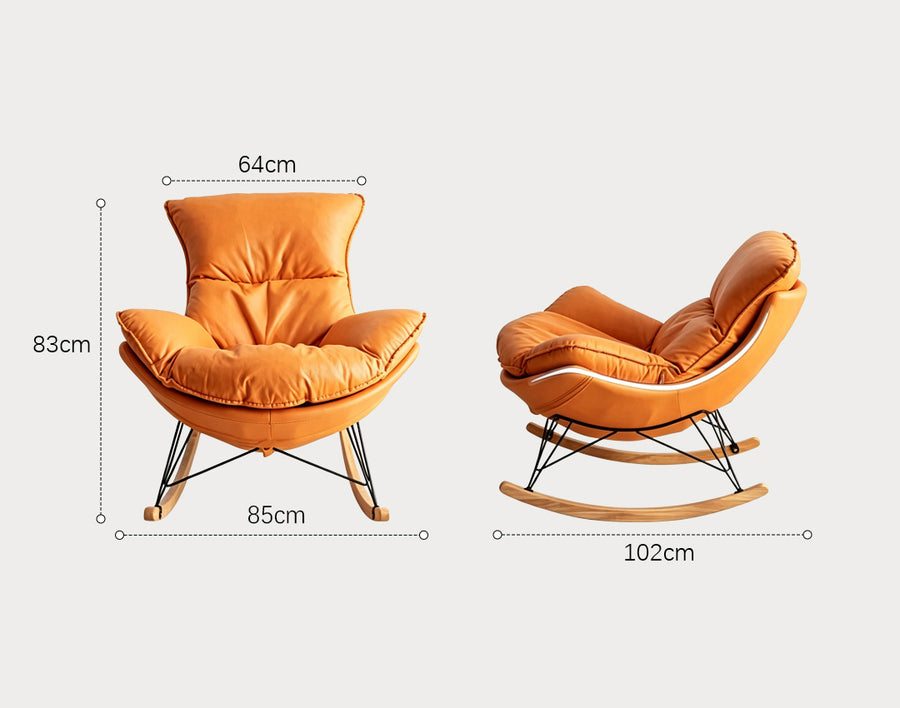 Benitez Rocking Chair With Footstool, More Colors in a modern UK home