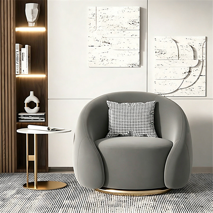 Bertha Velvet Armchair, Single Sofa