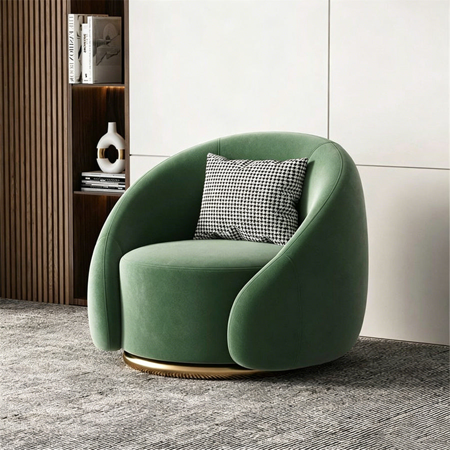 Bertha Velvet Armchair, Single Sofa