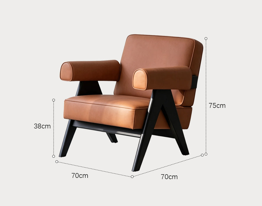 Bertran Armchair, Brown