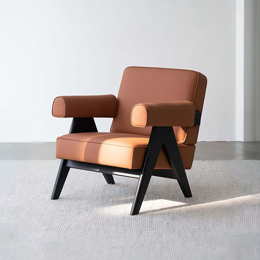 Bertran Armchair, Brown - accent chair UK