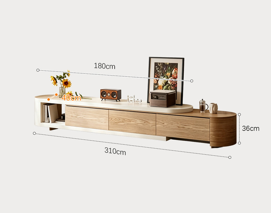 Bess Coffee Table, White & Oak