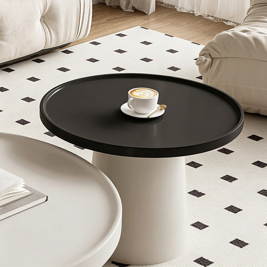 Table basse Bess, blanc et noir