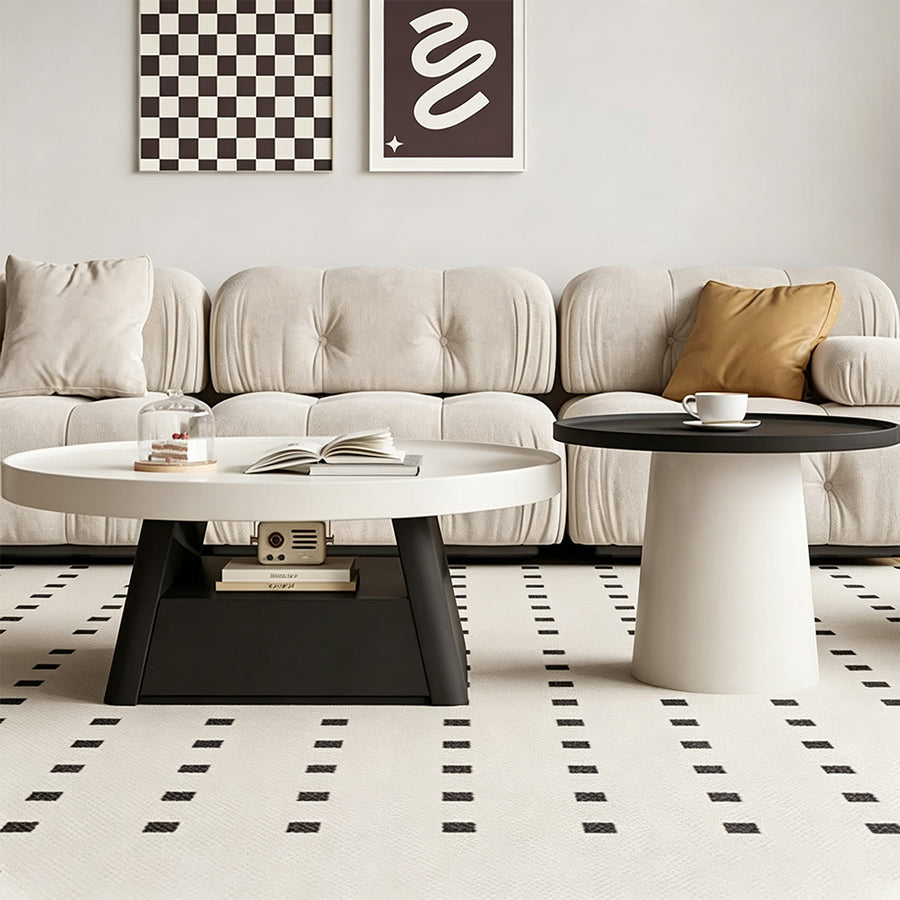 Table basse Bess, blanc et noir