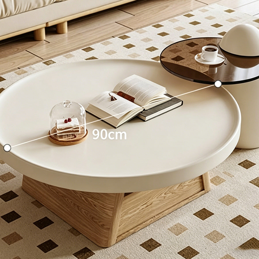 Bess Coffee Table, White & Oak