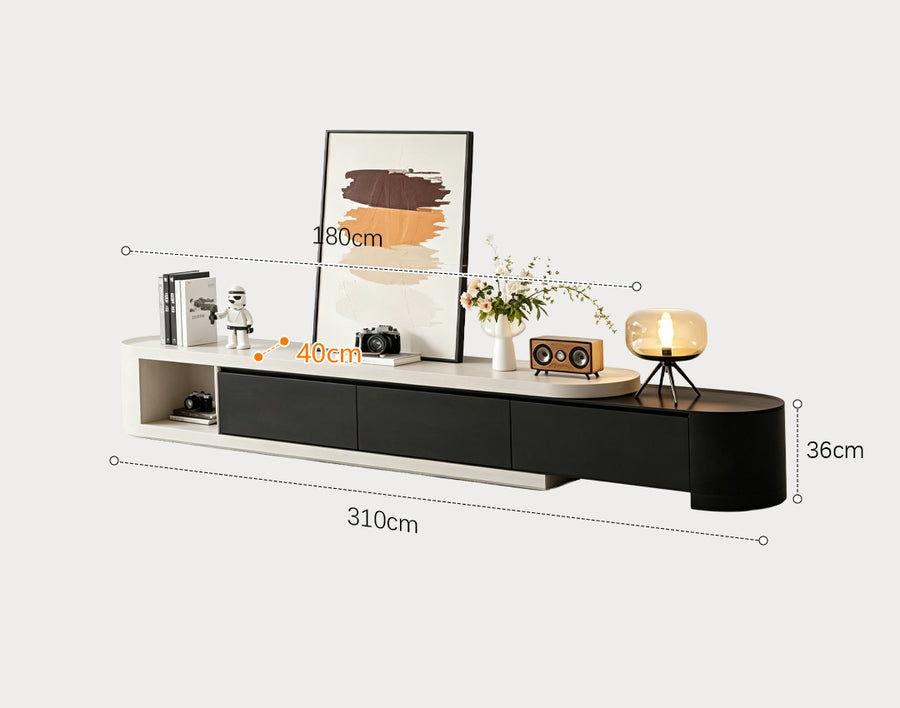 Bess Coffee Table, White & Black