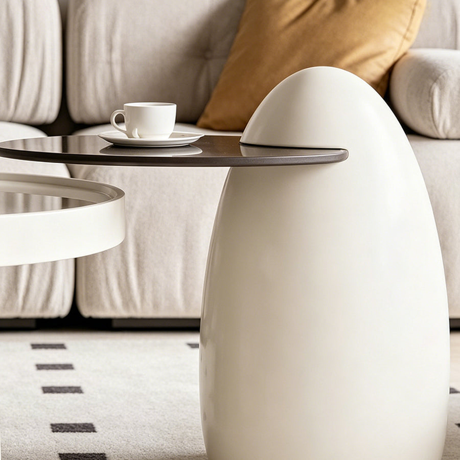 Bess Coffee Table, White & Black