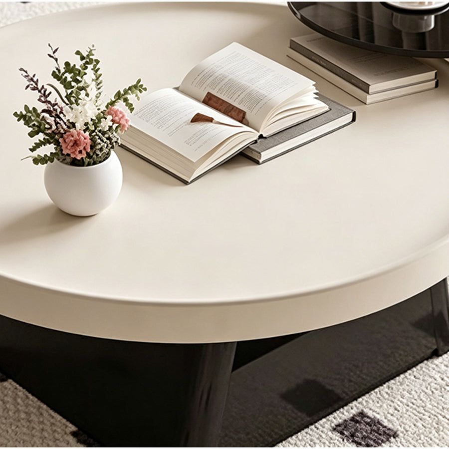 Bess Coffee Table, White & Black