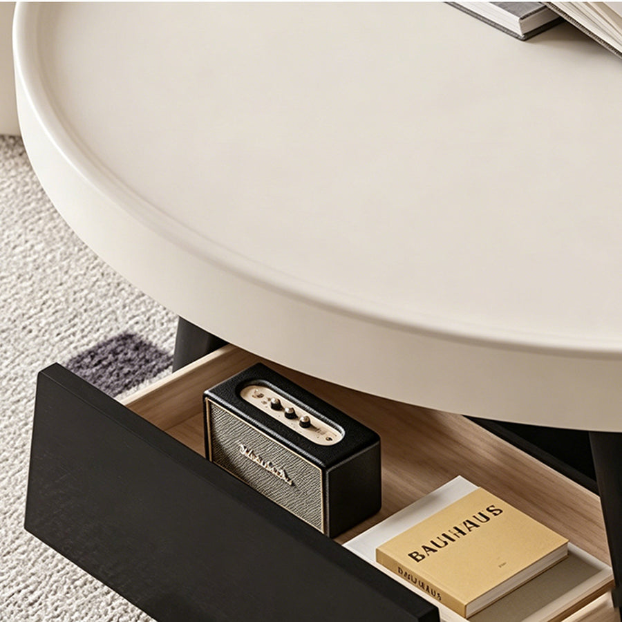 Bess Coffee Table, White & Black
