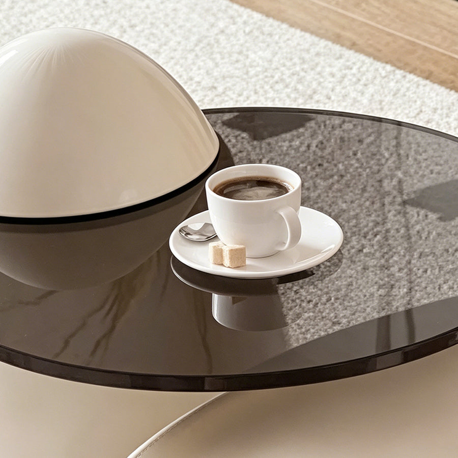 Bess Coffee Table, White & Black