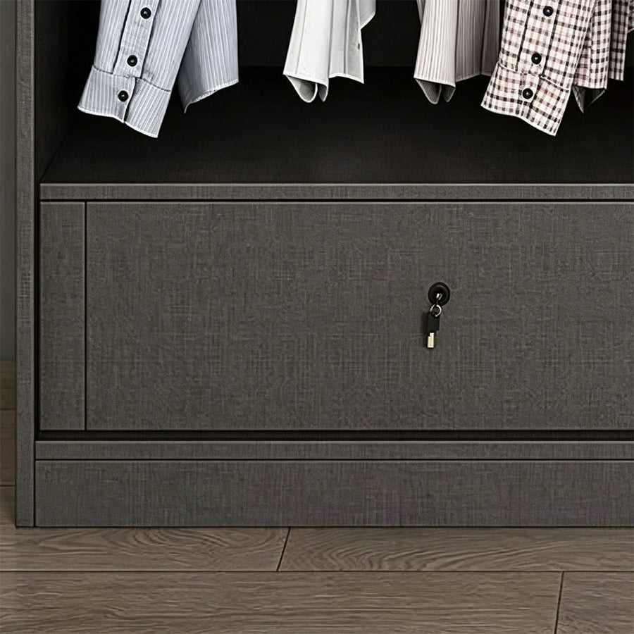 Bianchi Corner Wardrobe, L Shape Wardrobe With Dressing Table cabinet and shelf detail