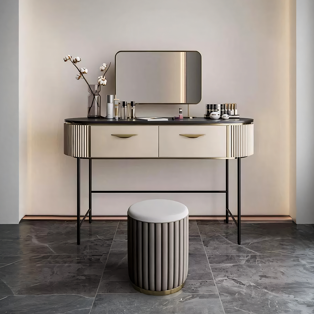 Boris Drawer Dressing Table with Mirror and Stool - storage UK