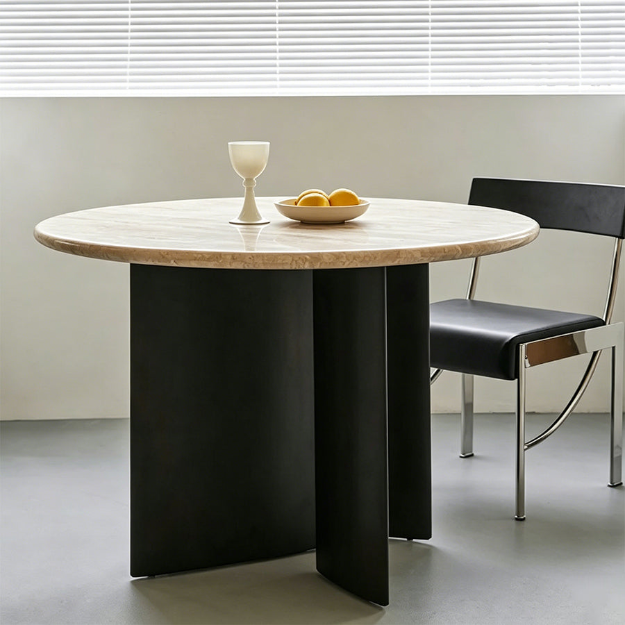 Boulanger Round Dining Table room setting for everyday dining