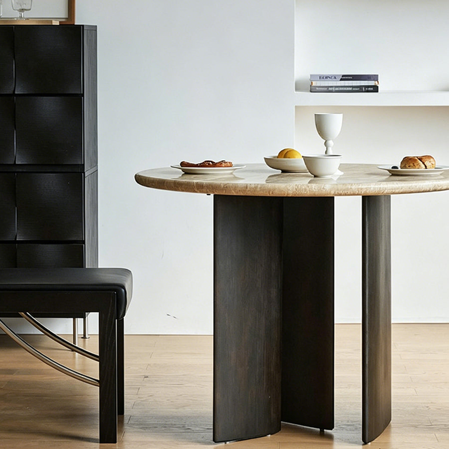 Boulanger Round Dining Table detail showing table finish and proportions