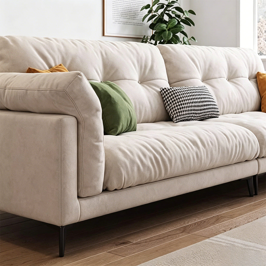 Briar Two Seater, Three Seater, Four Seater Sofa, Velvet front view as a small two seater sofa