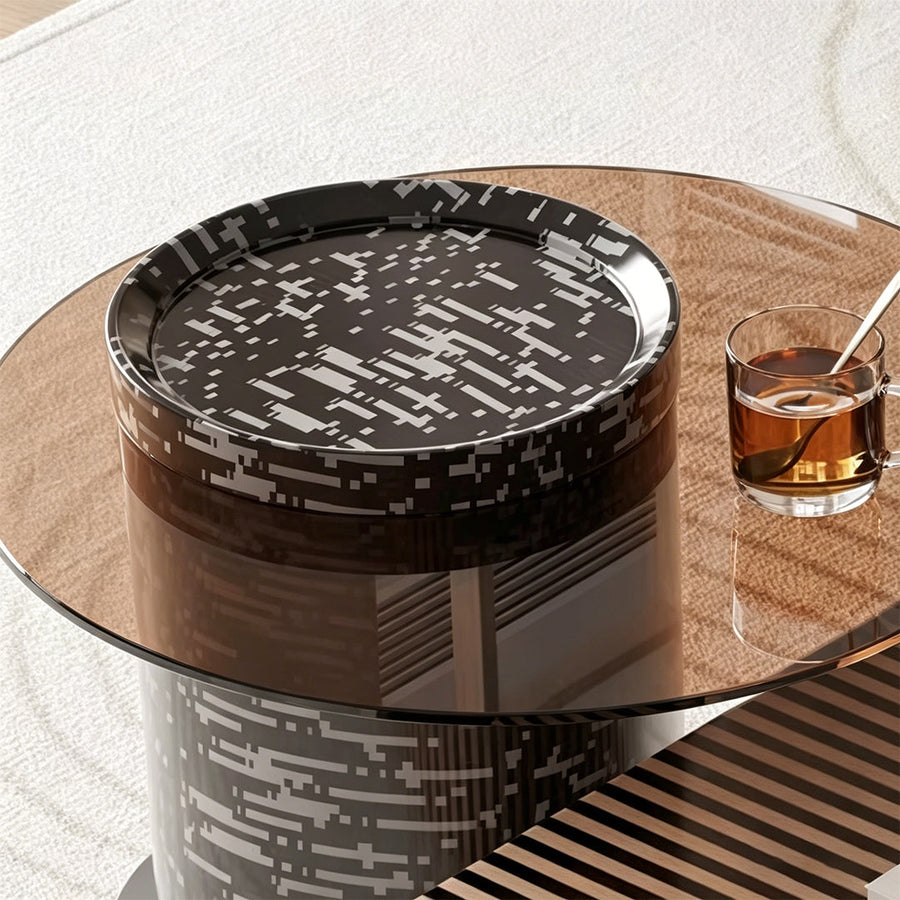 Bris Coffee Table Set, Square Coffee Table With Side Table - Rit Concept