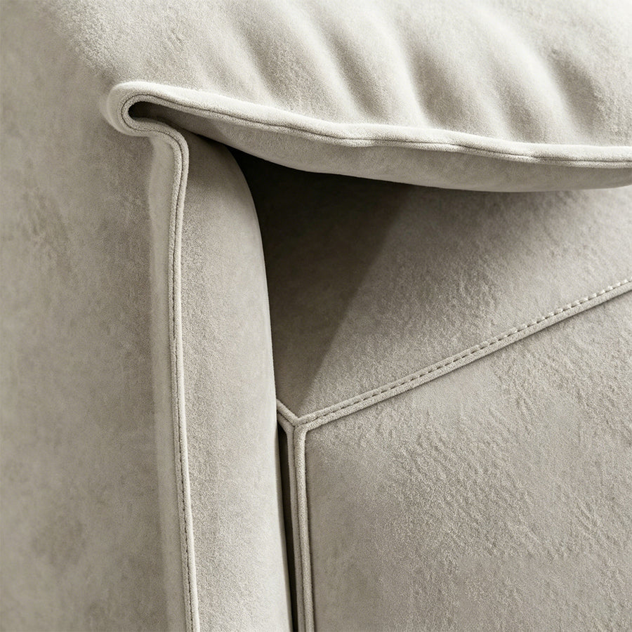 Calista Two Seater Sofa, Suede compact living room seating idea