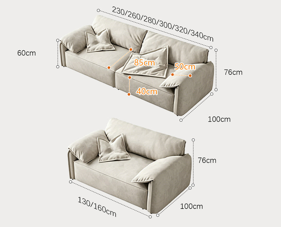 Calista Two Seater Sofa, Suede product image 10