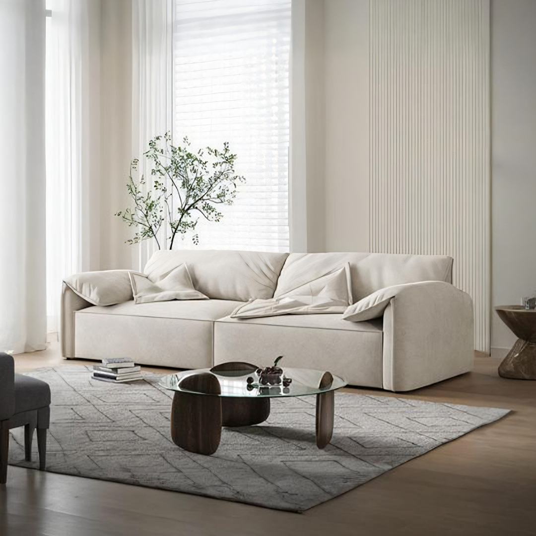 Calista Two Seater Sofa, Suede - suede sofa UK