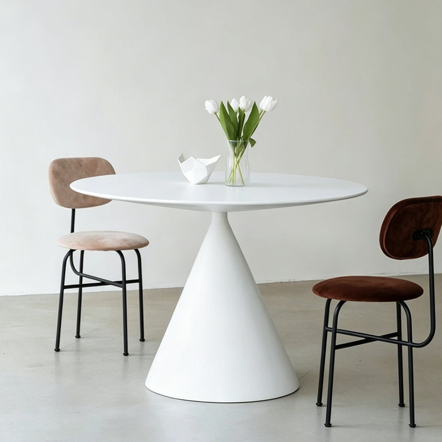 Modern marble dining table product view for UK dining room