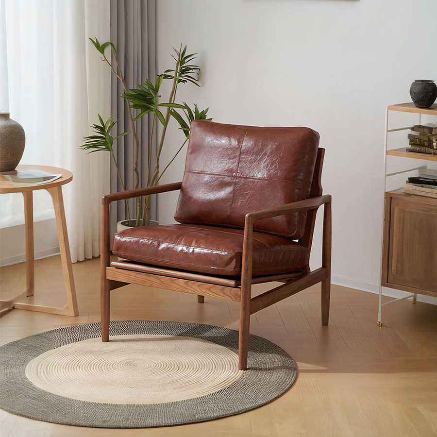 Cara BW002 Armchair, Brown - accent chair UK