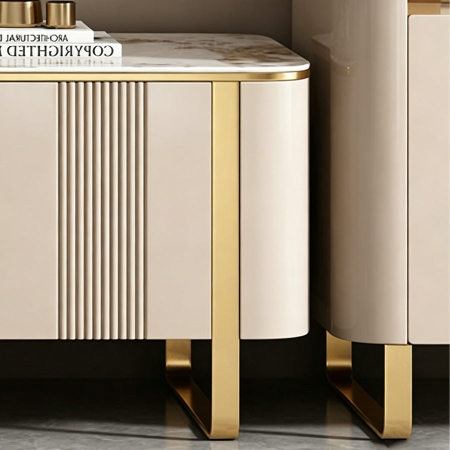 Carl Living Room Set, Carl Rectangle Coffee Table, Gold Legs detail view for rectangular coffee table UK