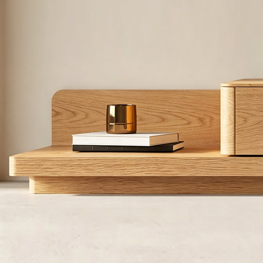 Cassarah Rectangle Coffee Table, Cassarah Sideboard, Wood detail view for wooden rectangular coffee table UK
