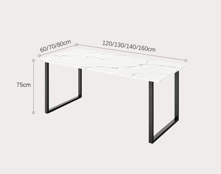 Casson Office Desk, Sintered Stone