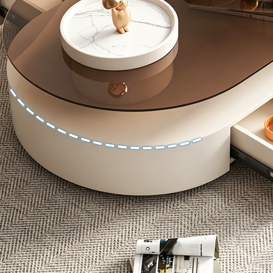 Cecil Oval Coffee Table, Living Room Table