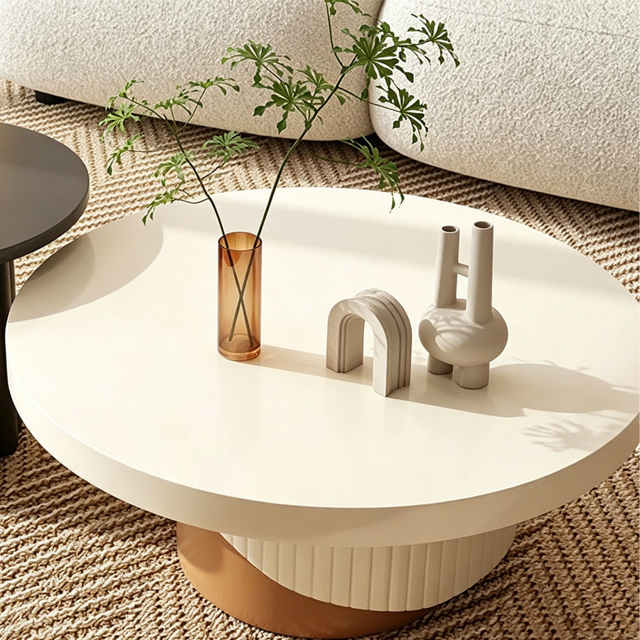 Cecily Living Room Set Round Nesting Coffee Table Set