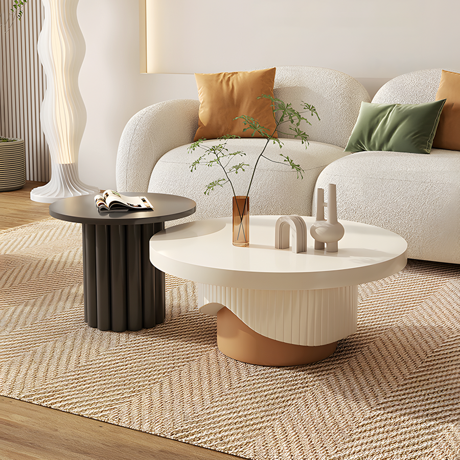 Cecily Living Room Set Round Nesting Coffee Table Set - cecily living room round nesting coffee table UK