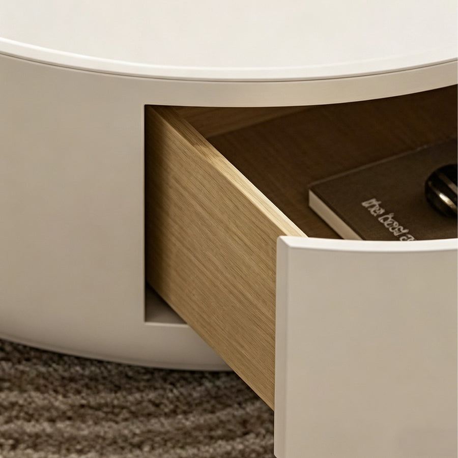 Cenhelm Nesting Coffee Table Set, Cream And Black