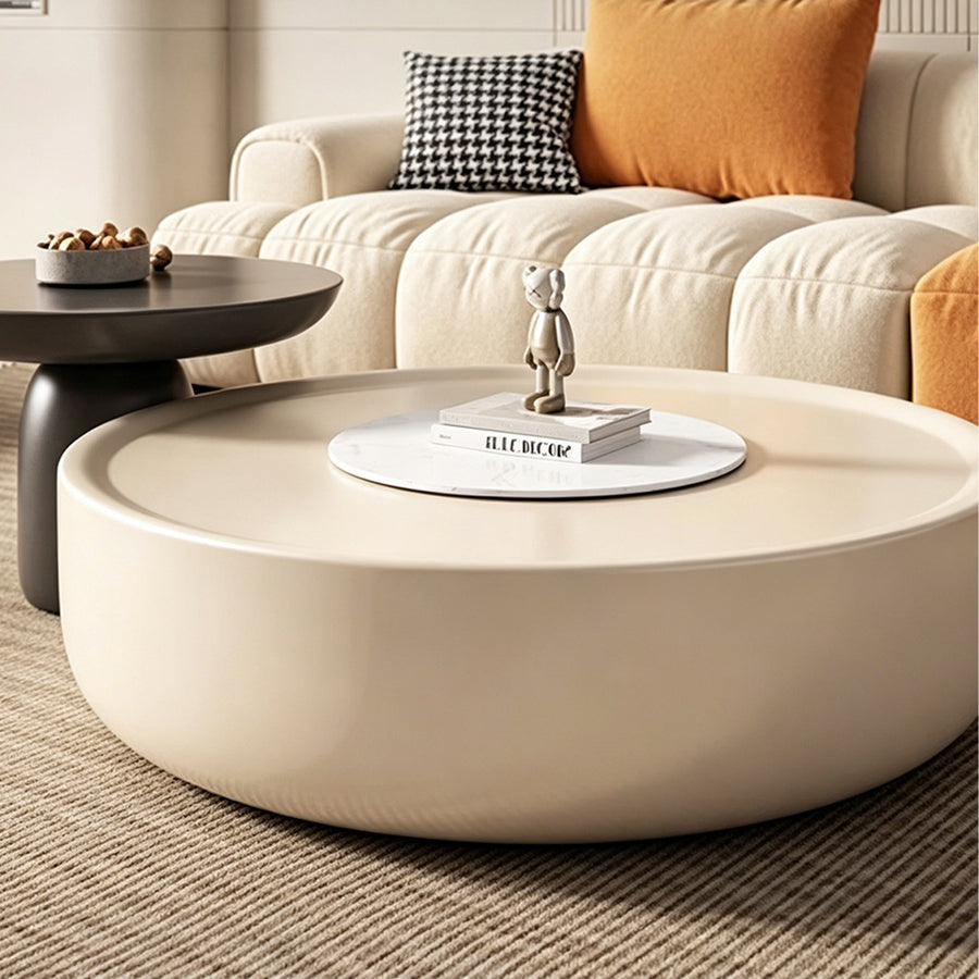 Cenhelm Nesting Coffee Table Set, Cream And Black (Clearance)